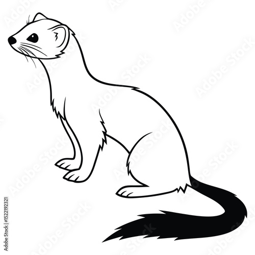 Cute cartoon vector illustration of a wild mammal, a seal, and a polar bear