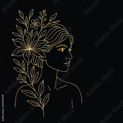 woman with flowers