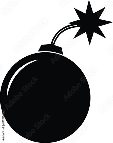black bomb with a star