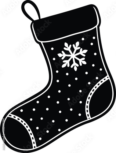christmas sock isolated on white