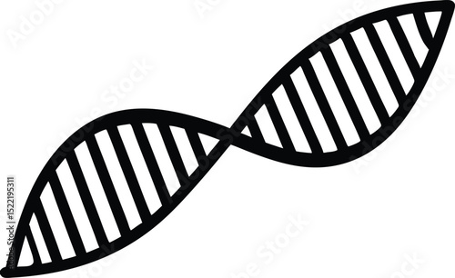 dna strand on white background