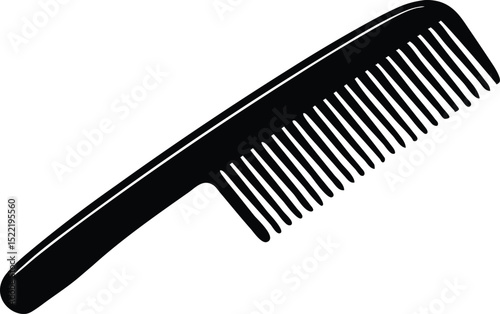 black comb isolated on white