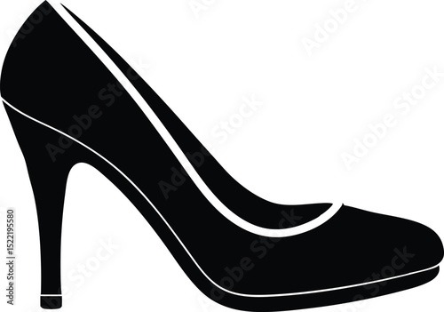 black high heel shoe