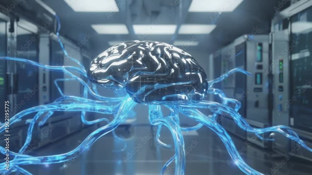 Artificial Intelligence Brain Hologram