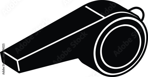 metal whistle  silhouette vector