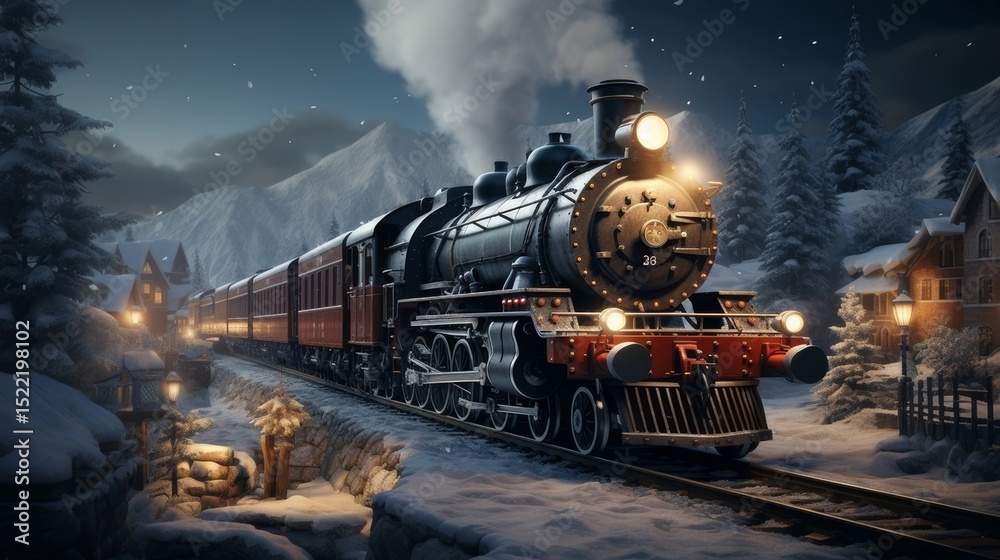 Naklejka premium old steam train