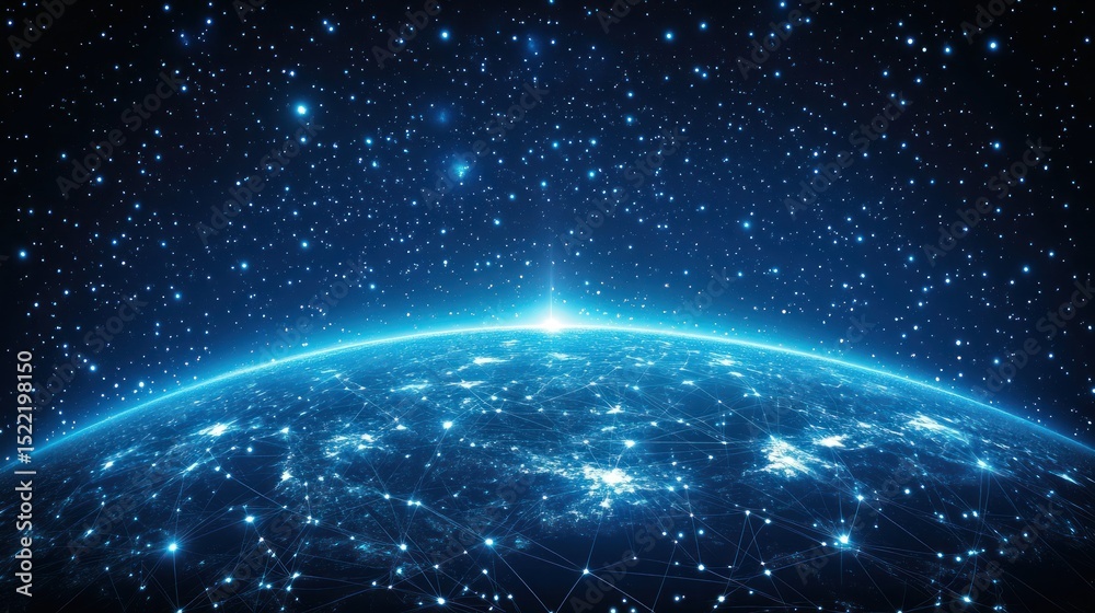 Obraz premium Global network of interconnected cities