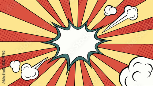 Comic Book Style Speech Bubble with Bursting Effect
