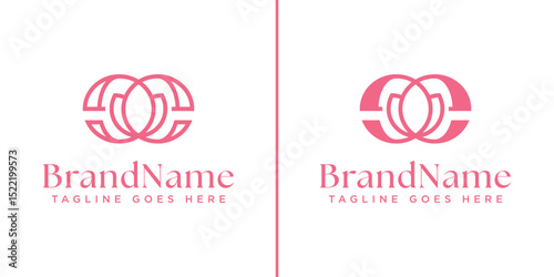 Letters EE Flower Monogram Logo, suitable for any business with EE initials