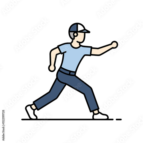 Baseball player in action throwing a pitch at the game field  