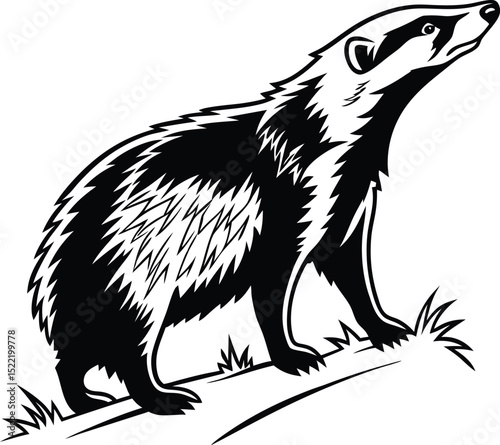 Elegant Badger Silhouette Logo Design perfect for Branding and Animal themed projects offering a scalable graphic for various applications.
