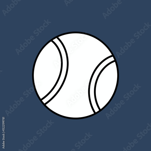 Tennis ball illustration on dark blue background for Major League Baseball - Game Action  