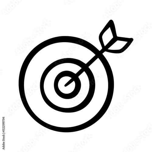 Dartboard doodle vector icon