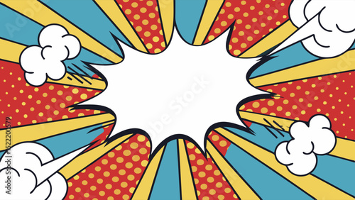 Retro Pop Art Comic Book Explosion Speech Bubble Design