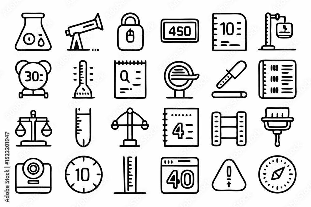 Fototapeta premium High quality single line icon depicting measurement tools for precise measuring tasks