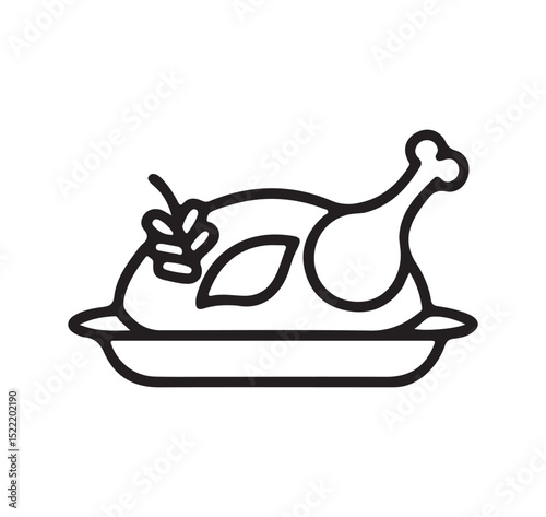 vector illustration of a chicken pot