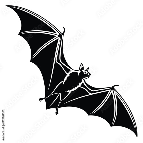 Vector illustration of an open umbrella offering protection from rain and a black kite flying high in the sky