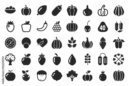 Single line icon depicting vegetables tomato olive and garlic for culinary designs