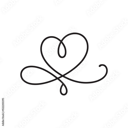 Unique heart logo Modern and minimalist vector and abstract logo