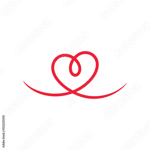 Unique heart logo Modern and minimalist vector and abstract logo