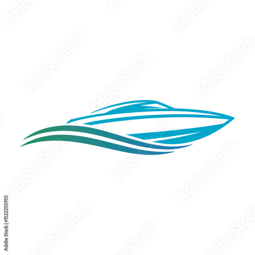 Unique boat logo Modern and minimalist vector and abstract logo