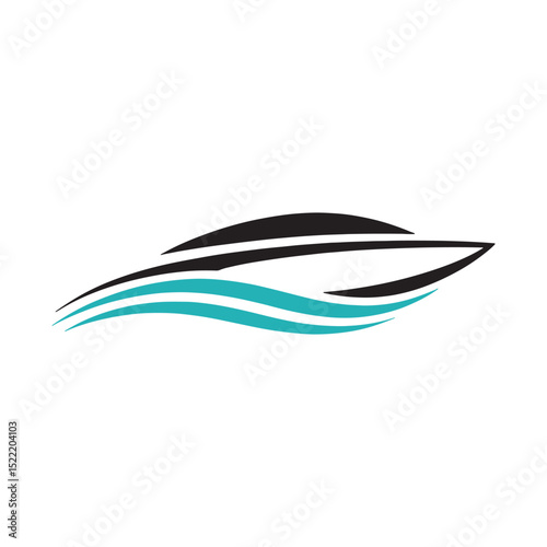 Unique boat logo Modern and minimalist vector and abstract logo