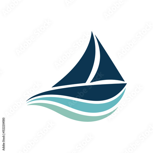 Unique boat logo Modern and minimalist vector and abstract logo