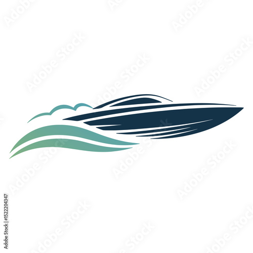 Unique boat logo Modern and minimalist vector and abstract logo