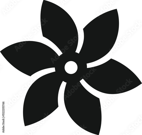 black and white fan
