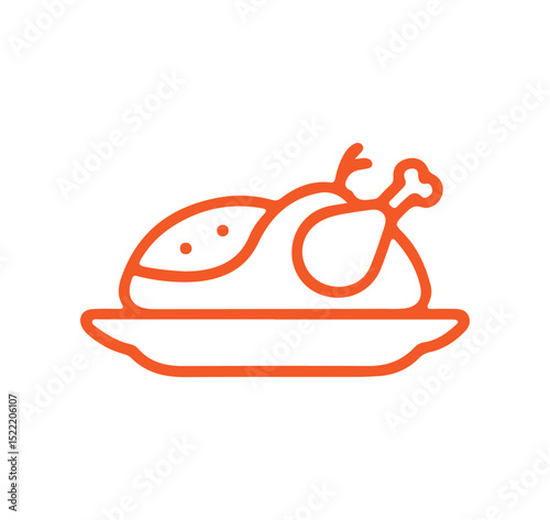 vector illustration of a plate with food