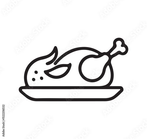 vector illustration of a cartoon chicken