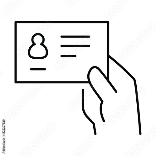 An identity card icon symbolizing the concept of identity verification and personal identification needs