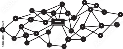 Conceptual illustration of a distributed ledger technology netwo