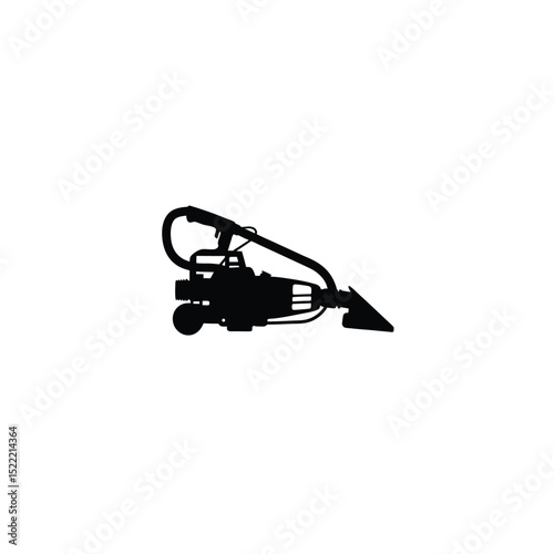 Dust Extractor Silhouette on White Background – Modern Construction Tool Vector