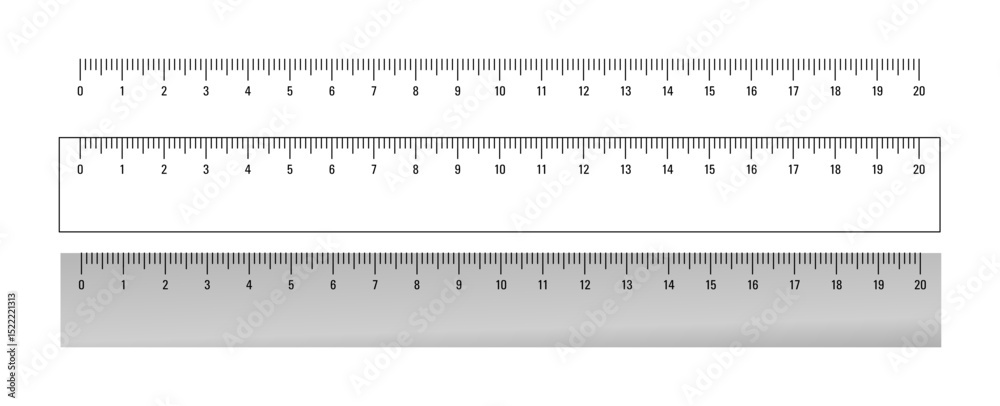 Lineal Skala bis 20 Zentimeter
