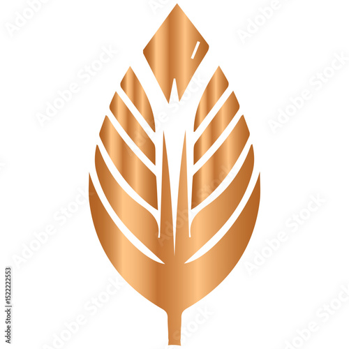 A stylish summer leaf golden with the powerful, energetic flow of lava