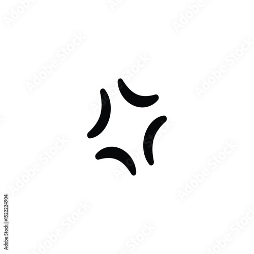 Black Anger Symbol Icon Design