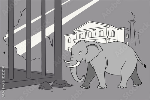 Smoke and Silence: The Elephant Caught in Collapse