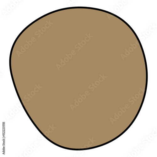 Abstract Brown Blob Shape