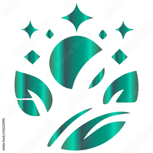 An elegant leaf silhouette design with a sophisticated and modern touch