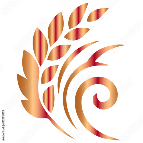 An elegant and beautiful abstract leaf, a truly modern vector illustration