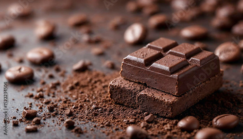 Detailed dark chocolate background