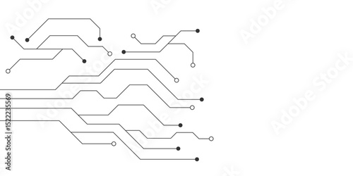 web circuit board techno banner. eps10 vector illustration. 