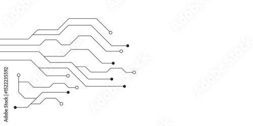 web circuit board techno banner. eps10 vector illustration. 