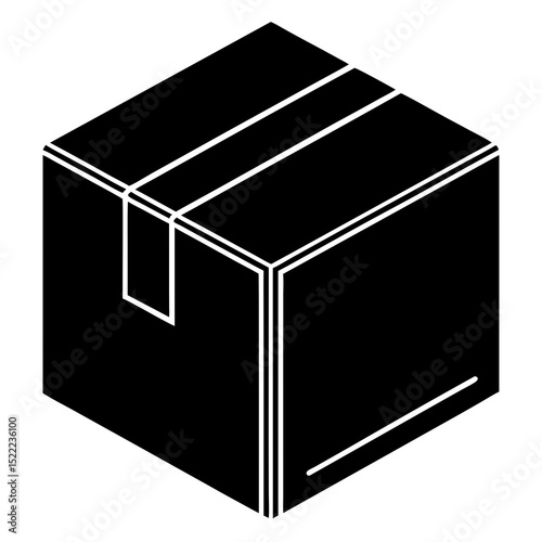 vector illustration of a black box