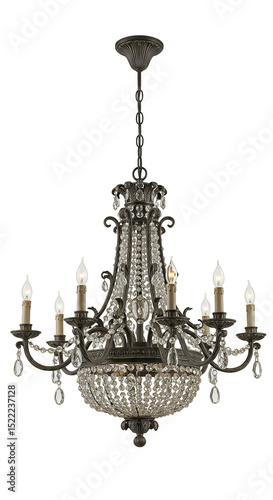 Illustration of Crystal Chandelier Light Fixture for Elegant Interiors