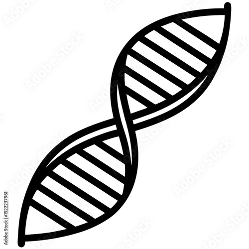 dna strand on white background