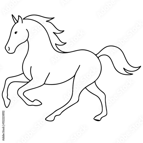 running horse vector illustration