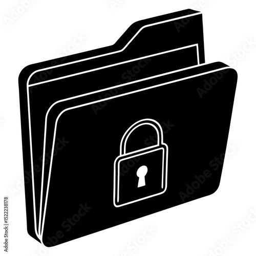 file folder with lock