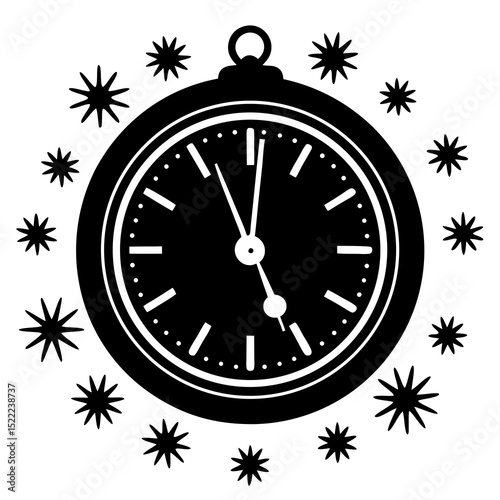 vector illustration of a clock